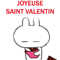 Gif animé joyeuse Saint Valentin lapin